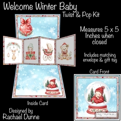 Babys First Christmas Snowglobe Twist & Pop Card