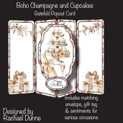 Boho Champagne and Cupcakes Gatefold Popout Mini Kit