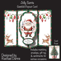 Jolly Santa Gatefold Popout Card