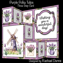 Purple Polka Tulips Three Step Mini Kit