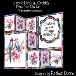 Exotic Birds & Orchids Three Step Mini Kit