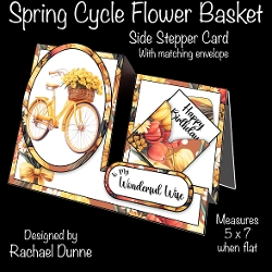 Spring Cycle Flower Basket Side Stepper Card
