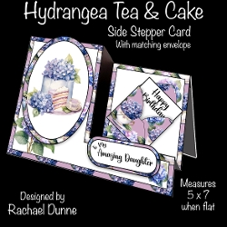 Hydrangea Tea & Cake Side Stepper Card