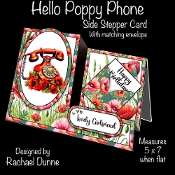 Hello Poppy Phone Side Stepper Card
