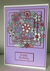 Lilac Flower Cloud Card