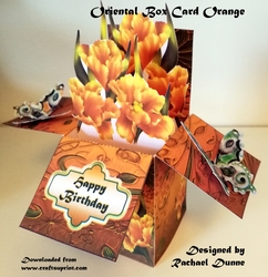 Oriental Box Card Orange