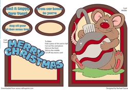 Mouse and Bauble Red and Brown