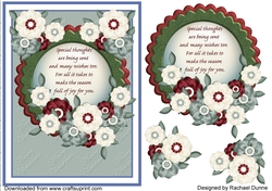 Christmas Verse with a Floral Border
