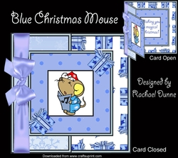 Blue Christmas Mouse