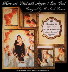 Mary with Child and Angels 3 Step Card