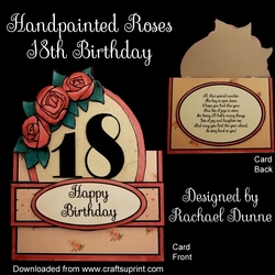 Handpainted Roses 18th Birthday