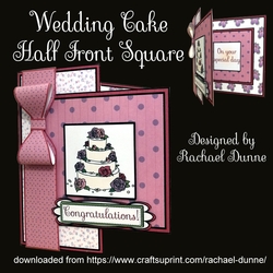 Wedding Cake Half Front Square