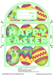 Brightly Painted Eggs Money Wallet Green