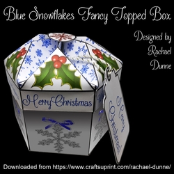 Blue Snowflakes Fancy Topped Box
