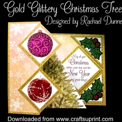 Gold Glittery Christmas Tree