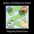 Applique 2nd Birthday Farm Animals