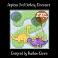 Applique 2nd Birthday Dinosaurs