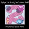 Applique 2nd Birthday Ocean Creatures (Pink)