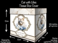 Cat with Lilies Tissue Box