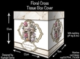 Floral Cross Tissue Box