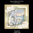 Birthday Polar Bears 6 x 6 in Square Card
