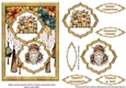 Boho Santa with Gifts Two Fancy Squares