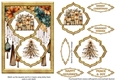Boho Christmas Tree with Gifts Two Fancy Squares