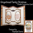 Christmas Gingerbread Family Double Concertina Card