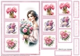 Pink Birthday Tea Party Simple Squares C5