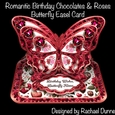 Romantic Birthday Chocolate & Roses Butterfly Easel Card