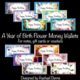 A Year of Birth Flower Money Wallets