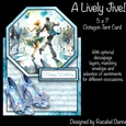 A Lively Jive! 5 x 7 Octagon Tent Card