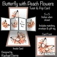 Butterflies with Peach Flowers Twist and Pop