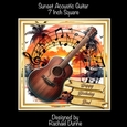 Sunset Acoustic Guitar Hero Happy Birthday 7 In Square
