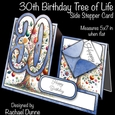 30th Birthday Tree of Life Side Stepper Card