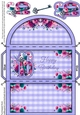 16th Birthday Floral Denim Money Wallet