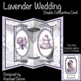 Lavender Wedding Couple Double Concertina Card