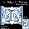 Tiny Baby Boy Clothes Double Concertina Card
