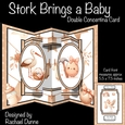 Stork Brings a Baby Double Concertina Card
