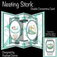 Nesting Stork Double Concertina Card