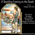 A Sparkling Evening on the Beach Octagon Tent Card