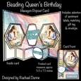 Beading Queens Birthday Hexagon Popout Card
