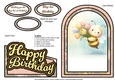 Hap-bee-est Birthday Cutaway Arch Card