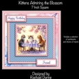 Kittens Admiring the Blossom 7 Inch Square Card