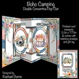 Boho Camping Double Concertina Card