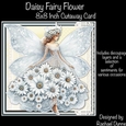Daisy Flower Fairy 8 x 8 Inch Cutaway Card