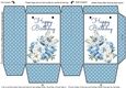 Pretty Blue Butterflies Birthday Mini Gift Bag