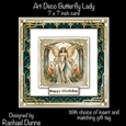 Art Deco Butterfly Lady 7 Inch Square Card