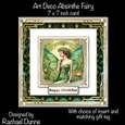 Art Deco Absinthe Fairy 7 Inch Square Card