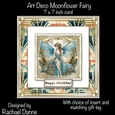 Art Deco Moonflower Fairy 7 Inch Square Card